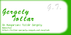 gergely tollar business card