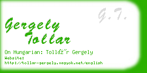 gergely tollar business card